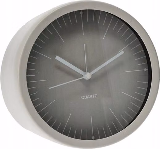 Reloj de mesa Koopman de diseño industrial con mecanismo de cuarzo silencioso, redondo y analógico, An/P/Al: 15 x 1 x 7 cm