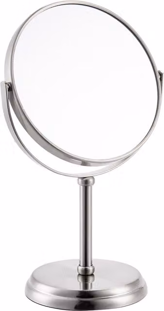 Espejo cosmético de sobremesa redondo Heracles El Corte Inglés con aumento x5 en metal disponible en oro o plata