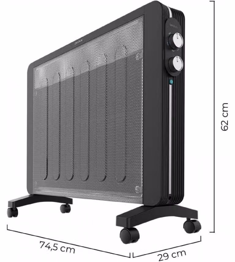 Radiador de mica infrarrojo Cecotec Ready Warm 2000 Now de 2000W en color negro