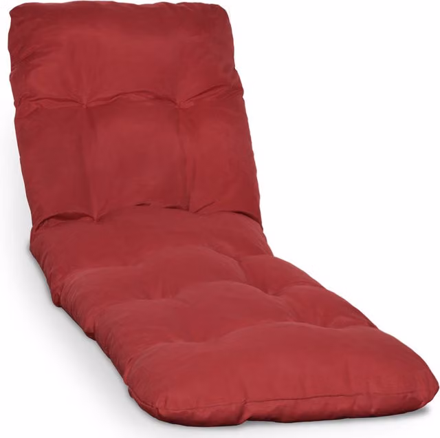 Cojín colchón acolchado Flair RL Beautissu para tumbona de jardín y playa, color rojo, An/P/Al: 190 x 60 x 8 cm