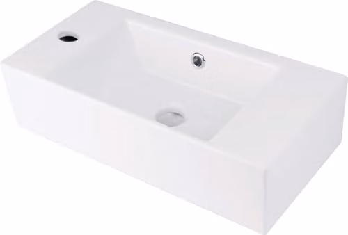 Lavabo de cerámica rectangular sobre encimera o suspendido BB BuyBath color blanco