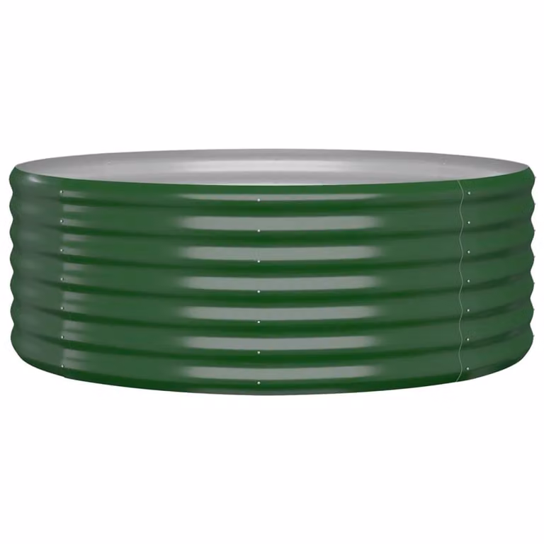 Jardinera arriate Syfax de acero galvanizado verde An/P/Al: 100 x 100 x 36 cm
