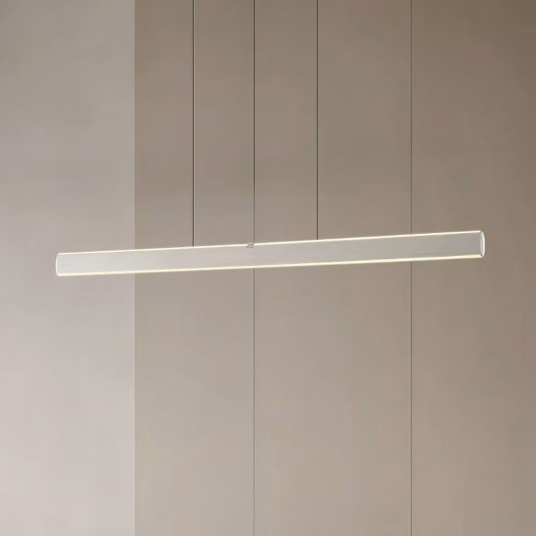 Lámpara colgante LED Arvon de Lucande, diseño moderno en aluminio y metal, atenuable, ideal para salón o comedor, color gris y plata