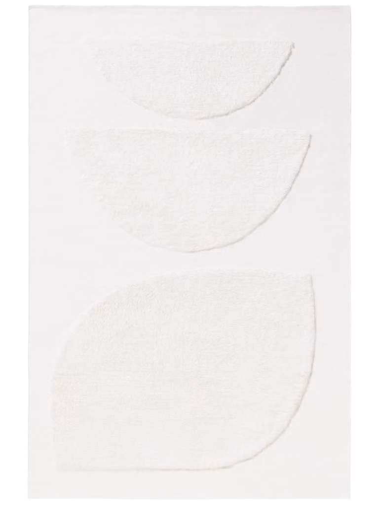 Alfombra de algodón orgánica Benuta con diseño abstracto en beige y blanco, An x P: 200 x 300 cm