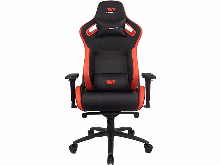Silla gaming Drift DR600 en polipiel negra y roja con reposabrazos 4D, cojines cervical y lumbar y capacidad de hasta 150 kg