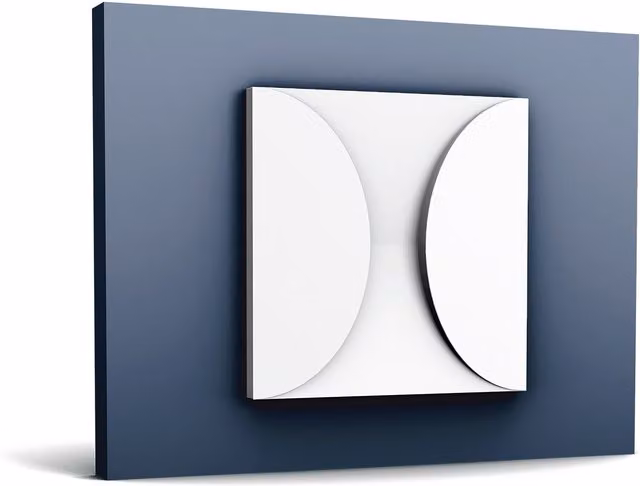 Panel de pared decorativo 3D Orac Decor Modern W107 Circle en color blanco