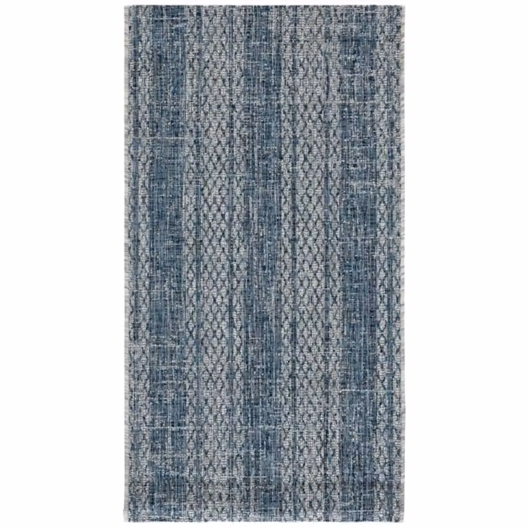 Alfombra Safavieh de polipropileno con diseño abstracto moderno en gris y azul, An/P: 79 x 152 cm