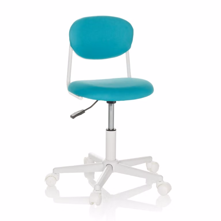 Silla de escritorio infantil giratoria Kiddy Base I de hjh office en color turquesa