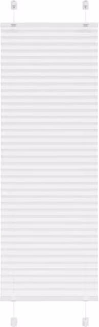 Estor plisado semi transparente blanco de poliéster vidaXL An/Al: 45 x 150 cm