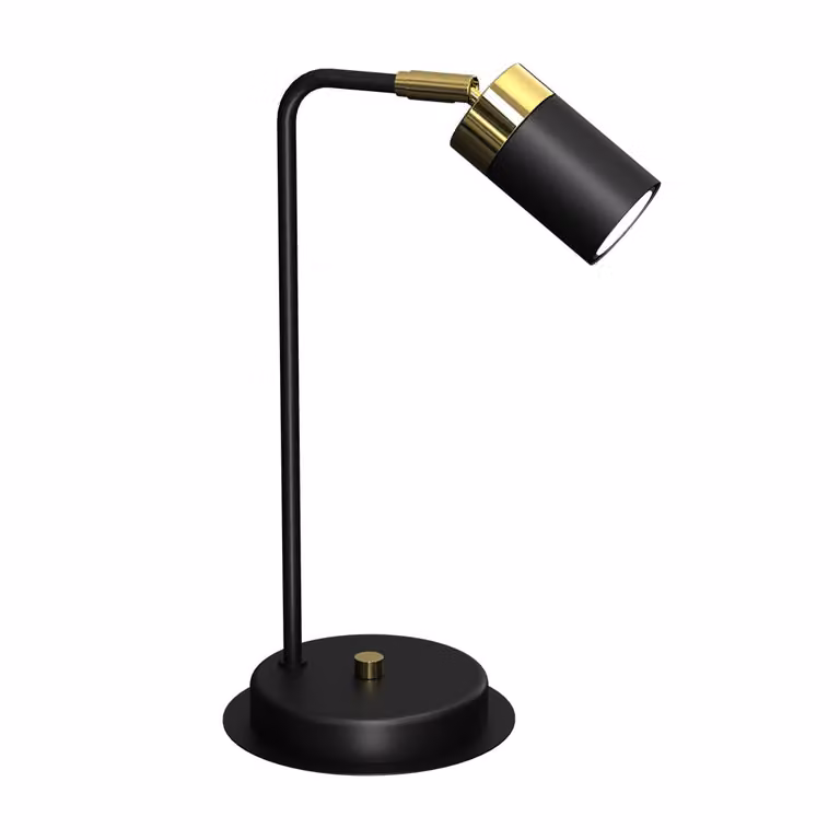 Lámpara de mesa moderna Eko-Light JOKER en metal color dorado o negro con casquillo GU10