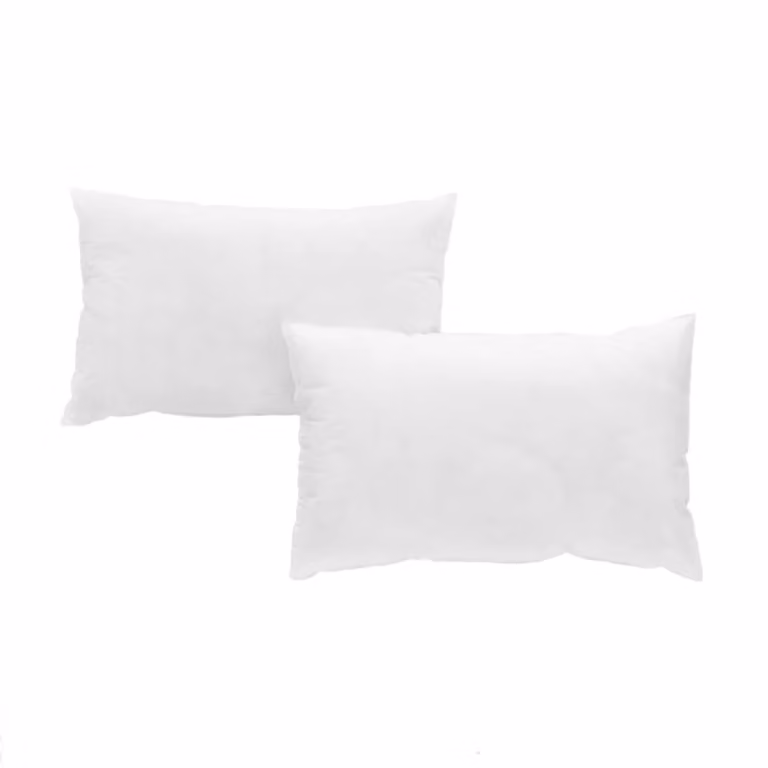 Lote de 2 rellenos de cojín rectangulares Naf Naf en color blanco de poliéster, An/P/Al: 50 x 30 x 30 cm