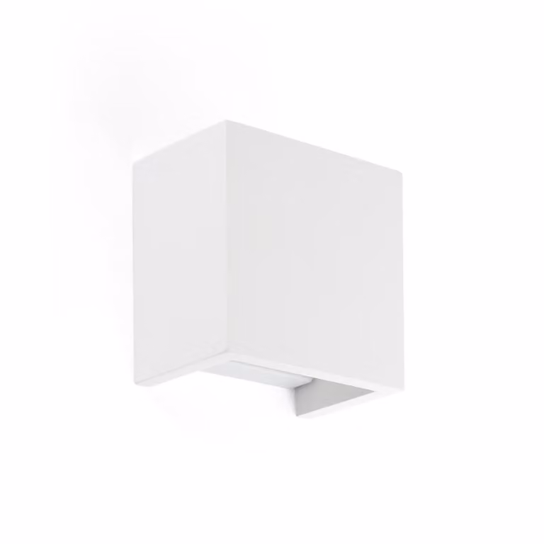 Aplique de pared Faro 63284 en color blanco, diseño moderno ajustable con materiales de cerámica y metal, casquillo G9 e IP20