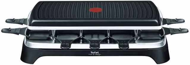 Parrilla y raclette Tefal Ambiance RE458812 con revestimiento antiadherente y placa estriada en color negro