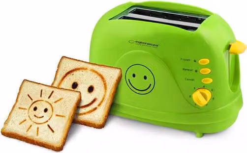 Tostadora multifuncional para croissants Esperanza con temporizador y apagado automático, color verde multicolor