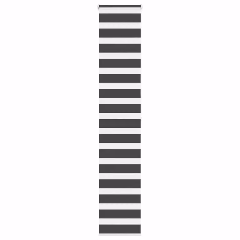 Estor cebra vidaXL de poliéster con diseño de rayas en color negro, An/Al: 45,9 x 200 cm