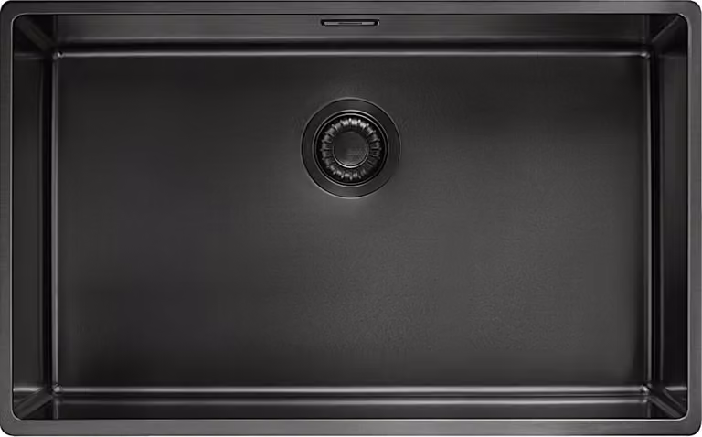 Lavabo de encimera Franke BXM 210/110-68 rectangular de acero inoxidable en color antracita con 1 cuba, An: 72,5 cm, Al: 45 cm, P: 20 cm
