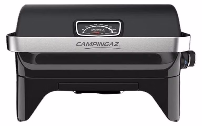 Parrilla de gas de sobremesa Campingaz Attitude 2go CV en color negro con encendido piezoeléctrico