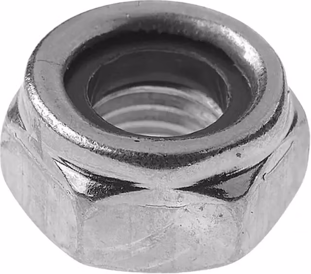 Tuerca autoblocante hexagonal de acero inoxidable Profi Depot, color plata, M10, pack de 50 unidades