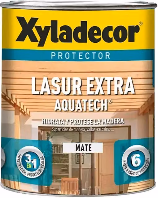 Protección para madera Lasur Extra Aquatech Xyladecor color Roble acabado Mate 750 ml
