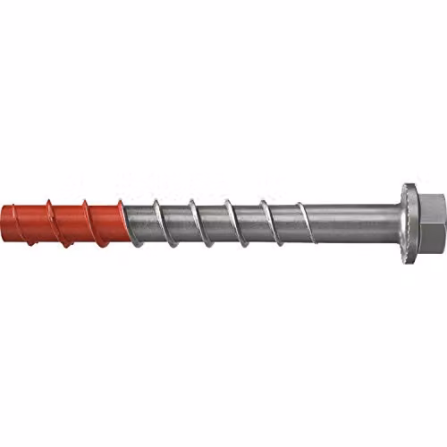 Tornillo para hormigón Fischer Ultracut de acero inoxidable, color gris, pack de 50 unidades