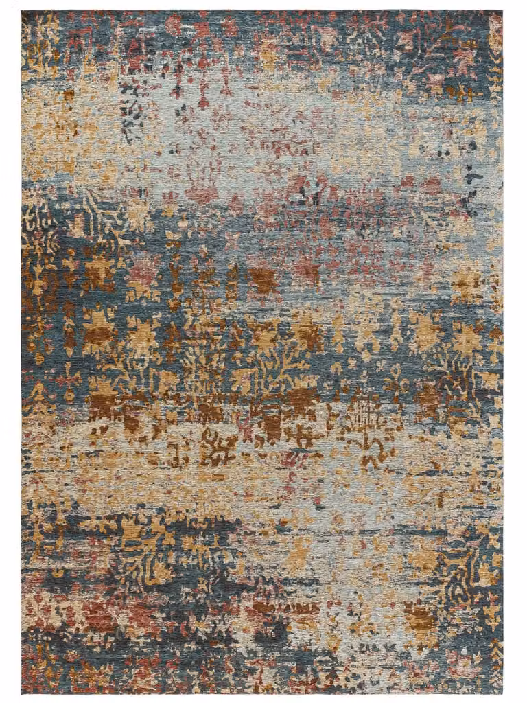 Alfombra de tejido plano Benuta con diseño patchwork en azul y multicolor, antideslizante, An/P: 200 x 285 cm