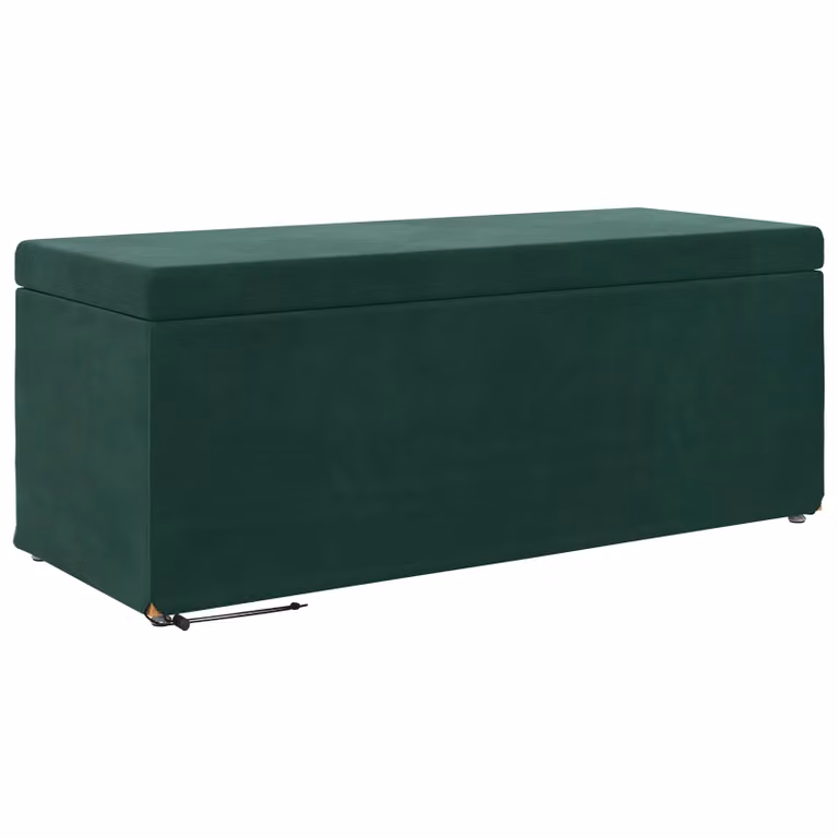 Taburete de terciopelo verde vidaXL con estructura de madera y funda extraíble An/P/Al: 41 x 40 x 101 cm