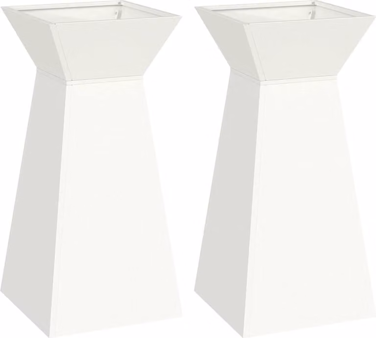 Set de 2 macetas Syfax Pilar multicolor y blanco, An/P/Al: 35 x 35 x 73 cm