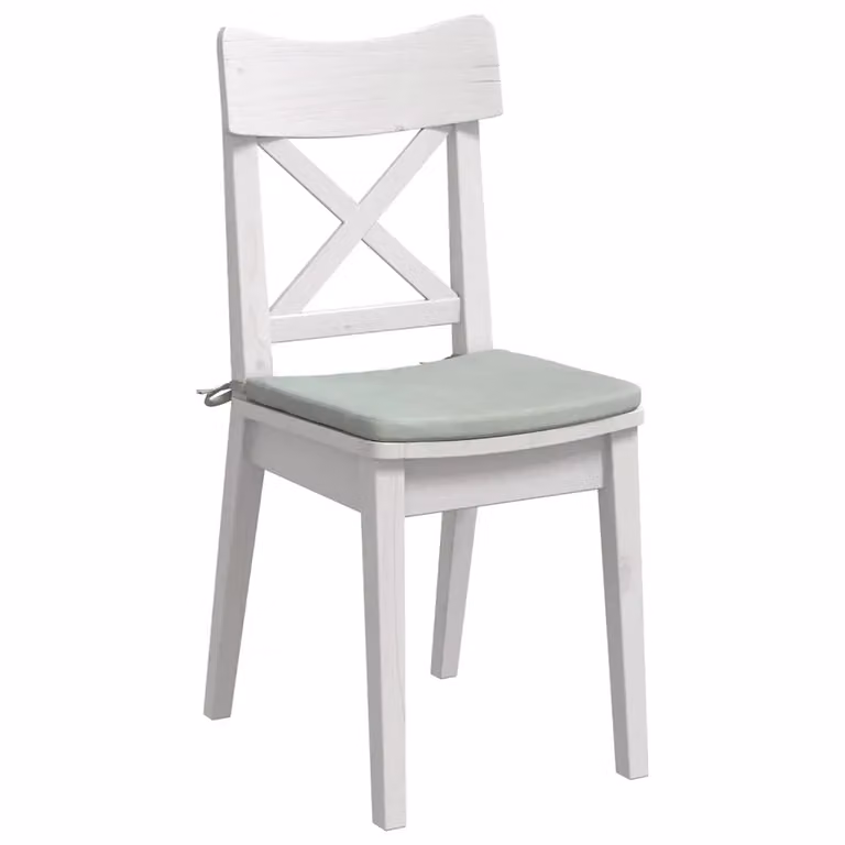 Set de 4 cojines para asiento vidaXL de terciopelo gris claro con fundas lavables y cordones de sujeción, An/An/Al: 40 x 40 x 4 cm
