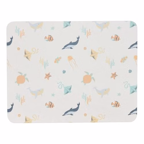 Alfombra de baño de diatomita Atmosphera con estampado de animales marinos multicolor, An/P: 45 x 35 cm