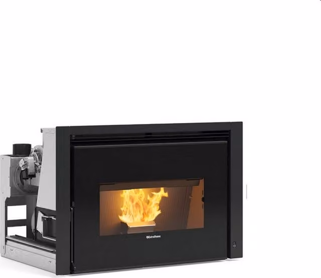 Inserto de pellet Extraflame Comfort P85 Plus en acero color negro