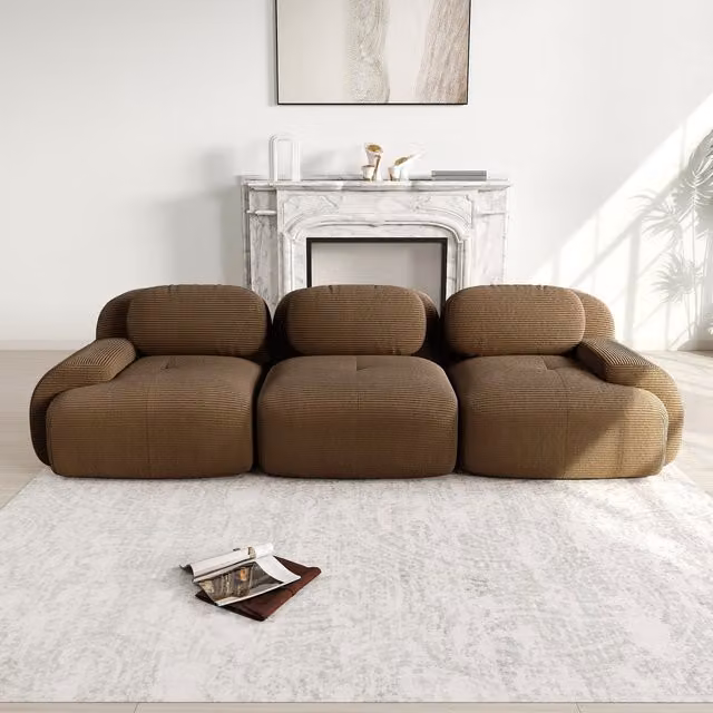 Armario infantil moderno Okmyhome en color blanco y marrón con estantes internos y barra para colgar, An: 200 cm, Al: 50 cm, P: 80 cm