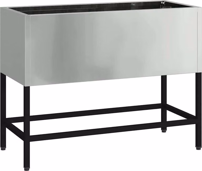 Jardinera elevada Syfax de acero galvanizado color plateado An/P/Al: 60 x 26 x 45 cm