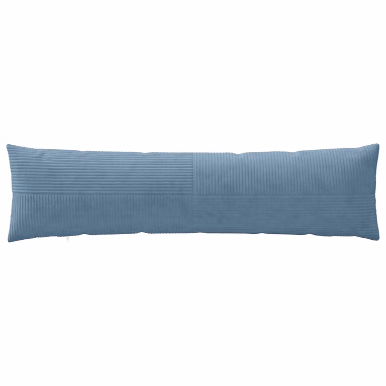 Set de 2 fundas de almohada ALMELO de vidaXL en color azul, confeccionadas en pana de poliéster, An/P/Al: 40 x 145 cm