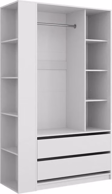 Lote de 2 armarios de ropa Elmo de Vicco en color blanco, An: 50 cm, Al: 200 cm, P: 20 cm