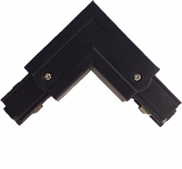 Conector de esquina en L izquierda para carril de 4 vías trifásico F-BRIGHT en blanco o negro