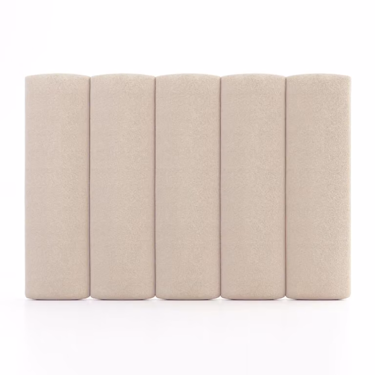 Cabecero tapizado acolchado Morfeo en color beige para cama de 200 cm, An/Al: 120 x 210 cm