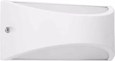 Aplique de pared exterior Kapa de aluminio color blanco con luz LED blanco neutro 4000K y protección IP54
