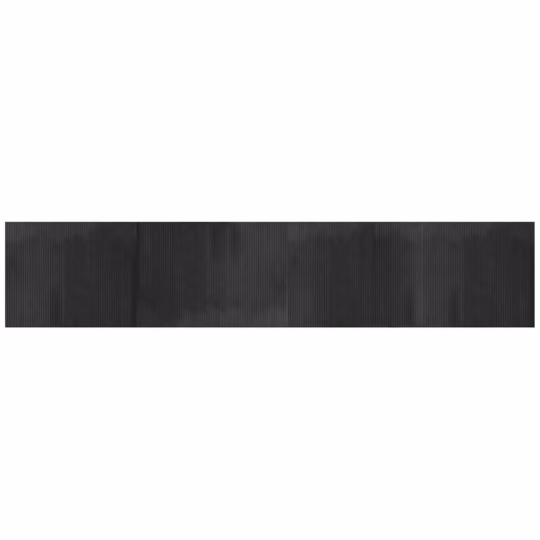 Alfombra rectangular de bambú y polipropileno vidaXL gris, antideslizante, An/P: 80 x 400 cm