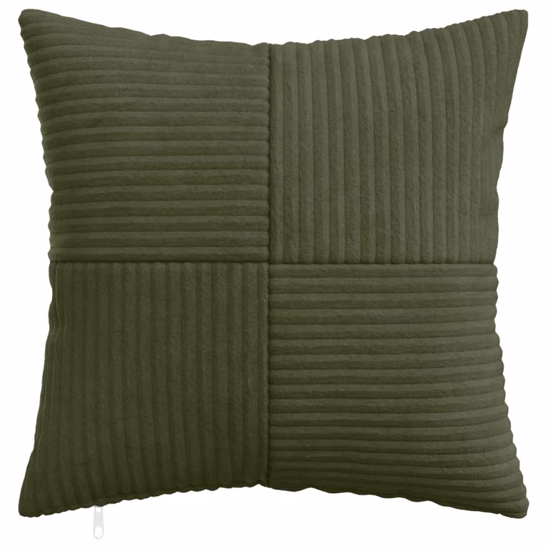Set de 6 fundas de almohada ALMELO de vidaXL en pana verde, An/An: 40 x 40 cm