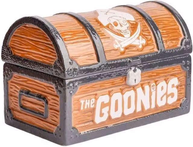 Caja de galletas Treasure Chest para niños de NORTHIX, diseño divertido en cerámica y madera, multicolor y marrón, An/P/Al: 20 x 13,5 x 12 cm