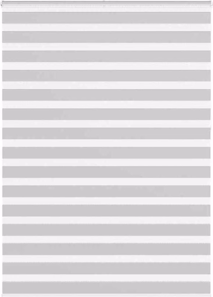 Estor cebra Syfax gris de poliéster con diseño de rayas, An/P/Al: 160,9 x 230 cm