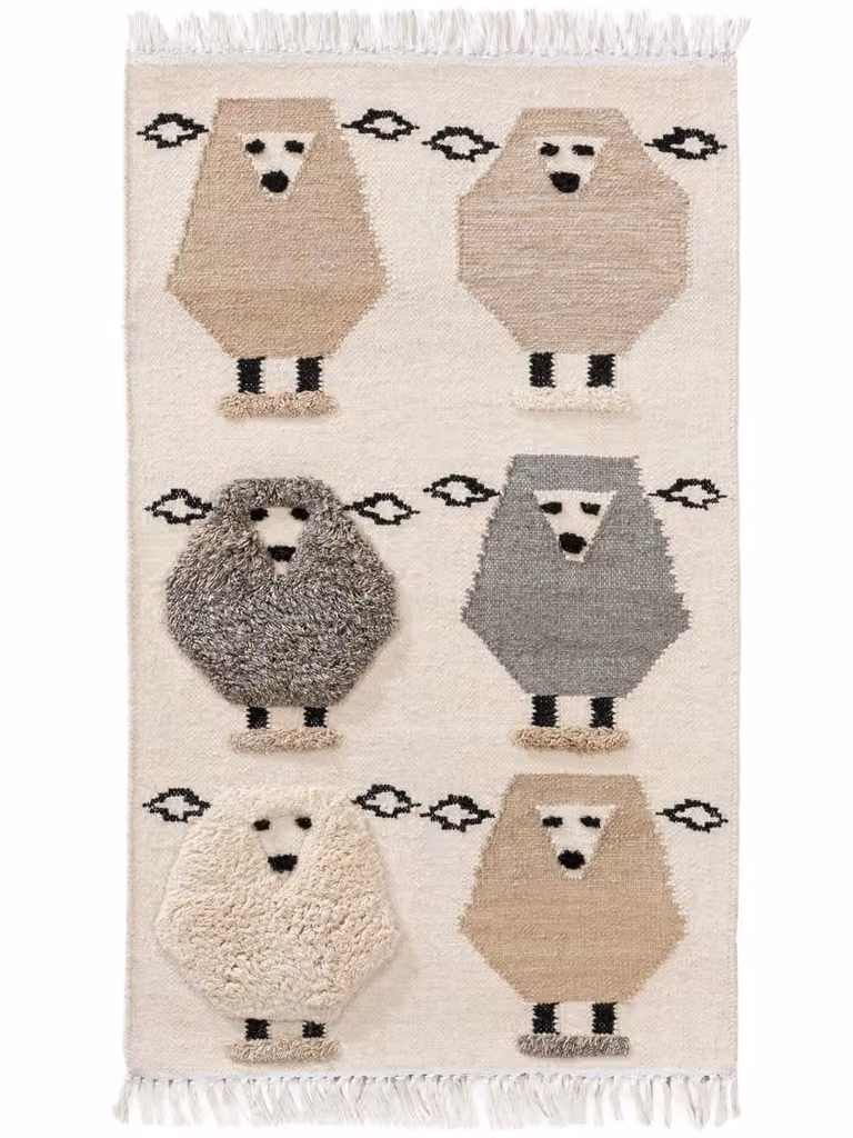 Alfombra para niños Benuta con diseño de animales en color beige, An/P: 160 x 230 cm