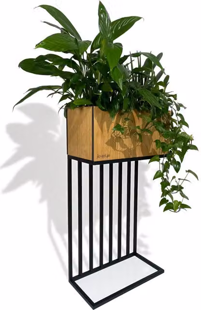 Soporte para plantas Harmonic Oak de Flexistyle en color marrón, An/P/Al: 42 x 22 x 80 cm