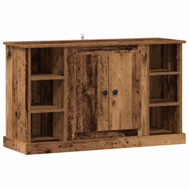 Vitrina de madera estilo rústico vidaXL en color marrón y negro, An/P/Al: 100 x 35,5 x 60 cm