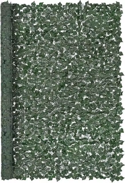 Valla de hiedra artificial VEVOR verde, panel decorativo de plantas sintéticas con junta reforzada, An/P/Al: 244 x 183 cm