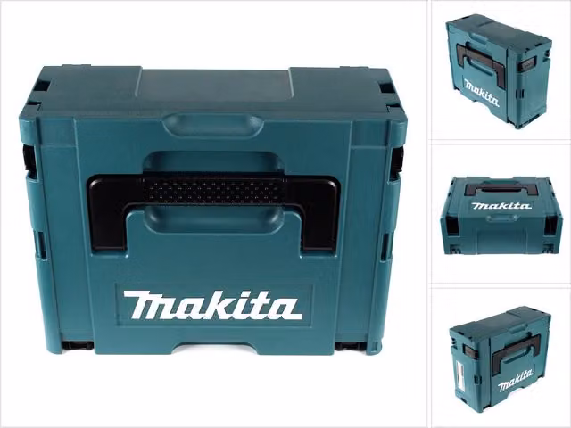Set de sistema Makpac 2 de Makita en color azul, apilable y sin inserto, An/P/Al: 39,5 x 29,5 x 15,5 cm