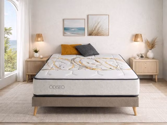Colchón de muelles ensacados Sonho Colchão Odiseo Spring Latex color blanco An/P/Al: 160 x 190 x 31 cm