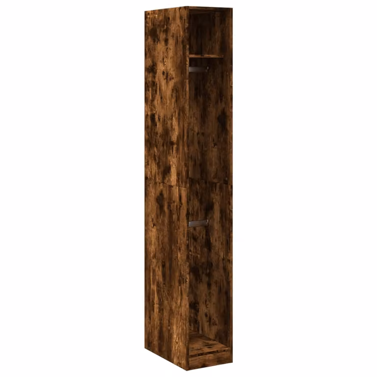 Armario de madera vidaXL color roble marrón con puertas batientes, An: 30 cm, P: 50 cm, Al: 200 cm