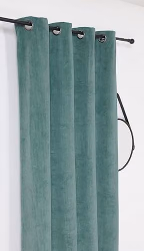 Cortina térmica y oscurecedora Linder Alberta de poliéster con rayas en color verde, An/Al: 140 x 260 cm