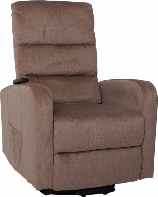 Sillón Relax Eléctrico de Chenille Marrón con Función Reclinable y Mando a Distancia de Décoshop26
